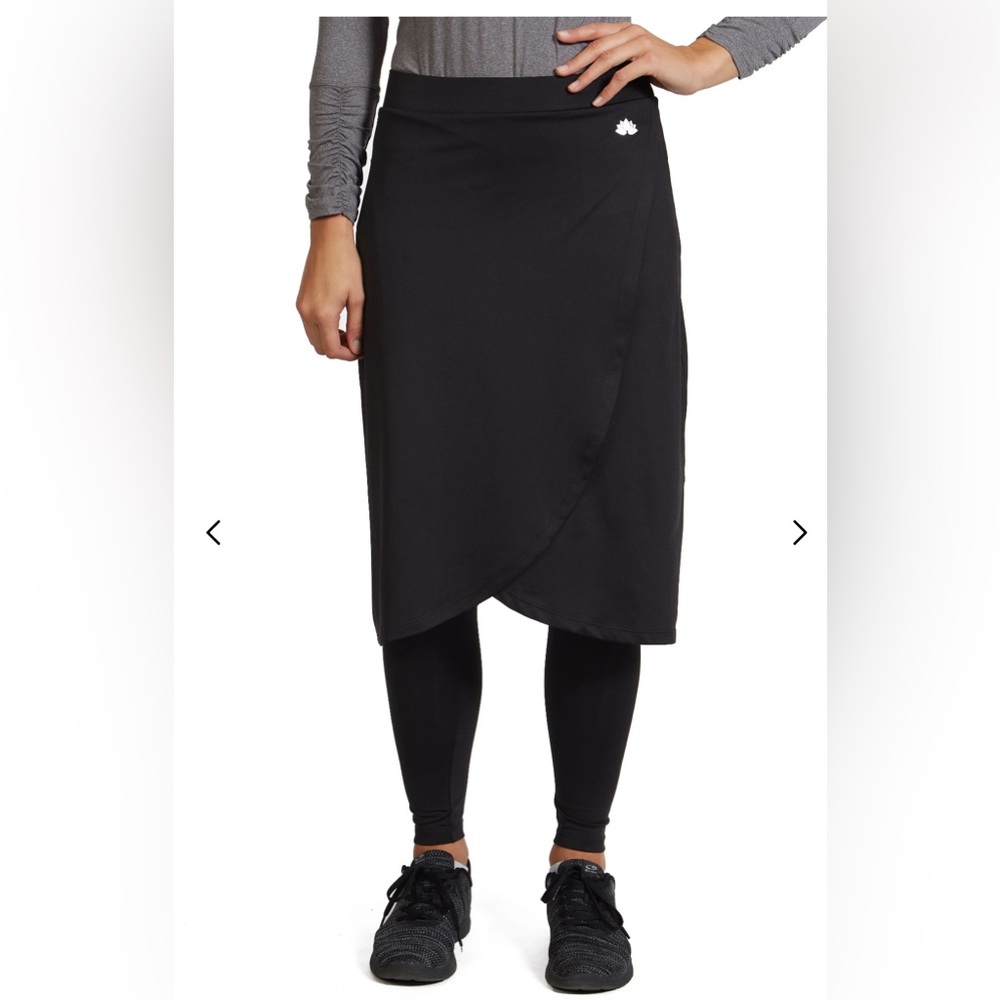 SNOGA ANKLE MIDI FAUX WRAP - BLACK